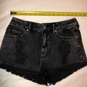 Black Jean Shorts